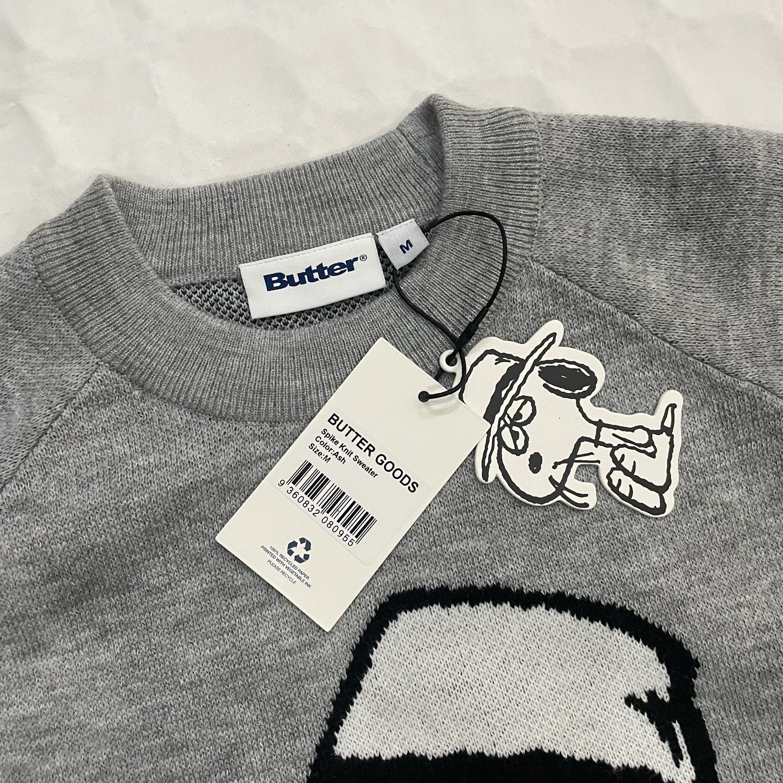 Butter Goods x Snoopy - Spike gebreide trui (Ash) – photo 2